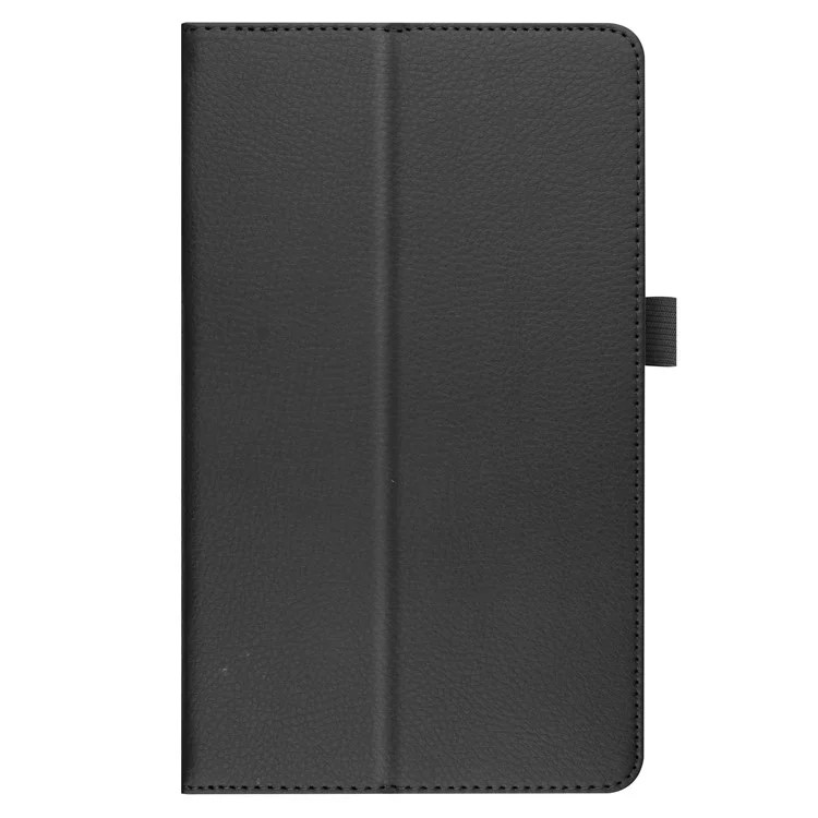 Lightweight Slim Litchi Texture PU Leather Folio Cover Stand Case for Samsung Galaxy Tab A7 Lite 8.7-inch - Black