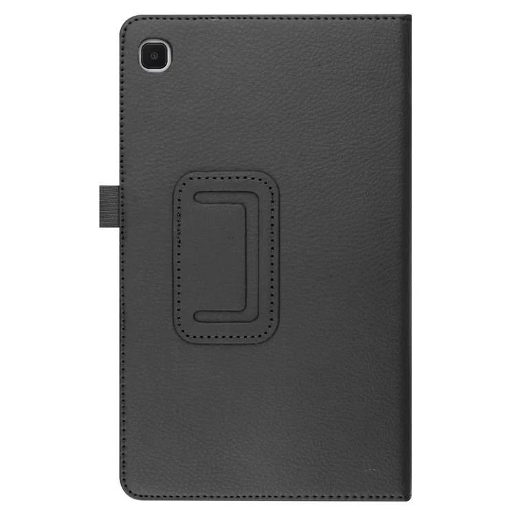 Lightweight Slim Litchi Texture PU Leather Folio Cover Stand Case for Samsung Galaxy Tab A7 Lite 8.7-inch - Black