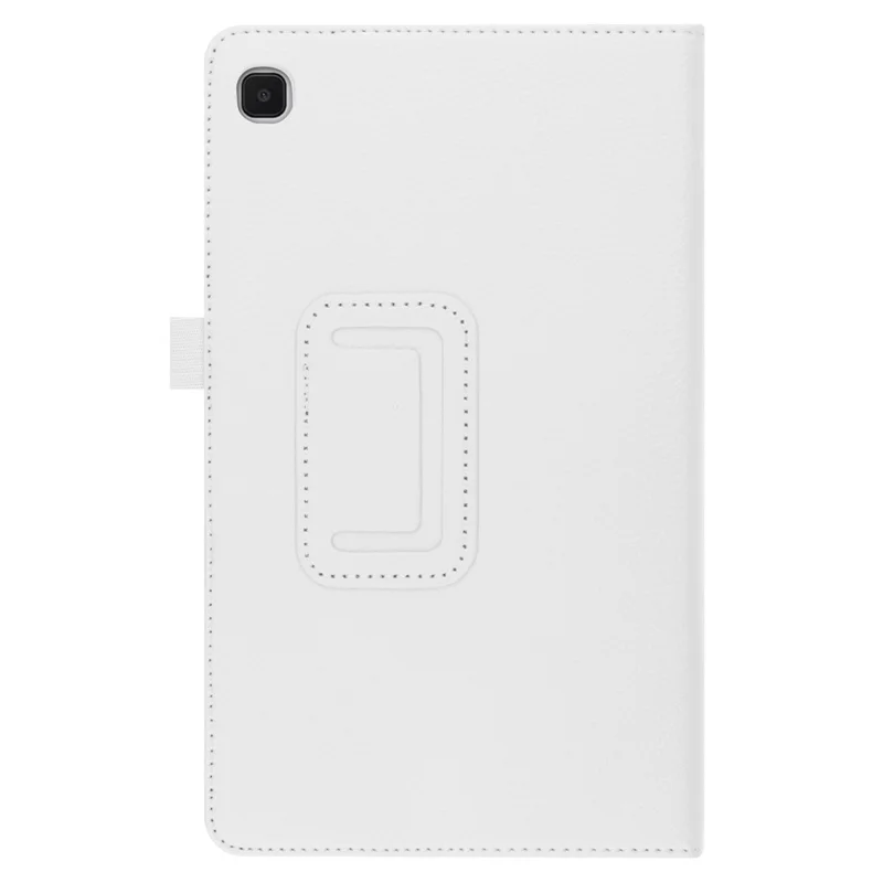 Lightweight Slim Litchi Texture PU Leather Folio Cover Stand Case for Samsung Galaxy Tab A7 Lite 8.7-inch - White