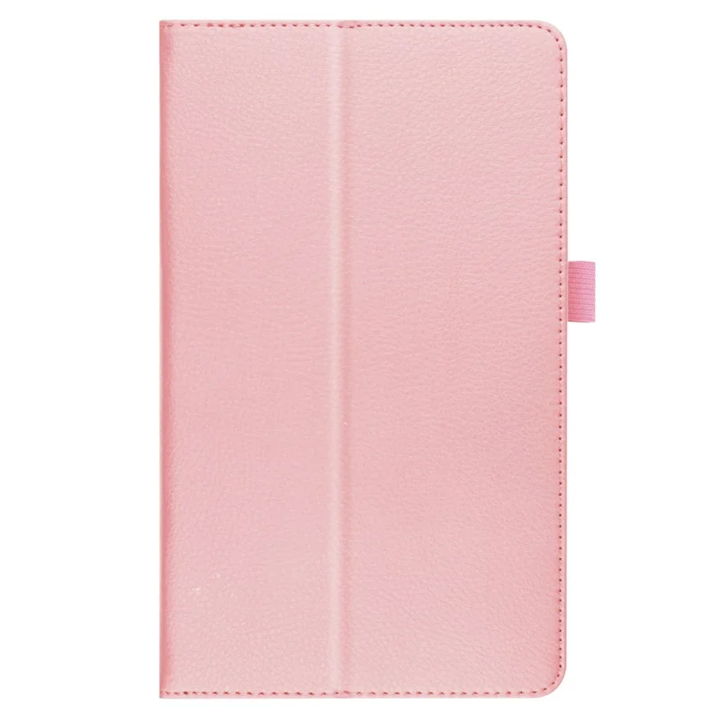 Lightweight Slim Litchi Texture PU Leather Folio Cover Stand Case for Samsung Galaxy Tab A7 Lite 8.7-inch - Pink