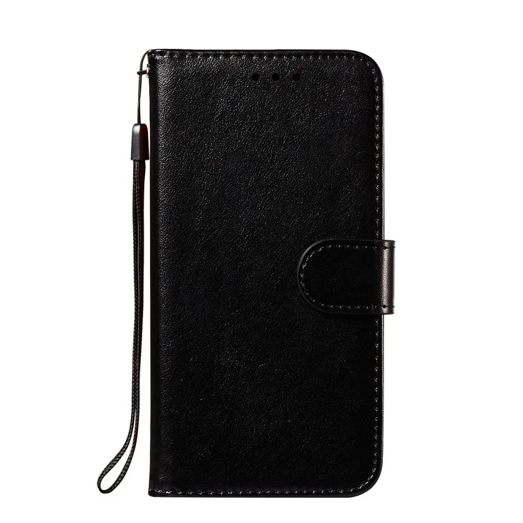 Solid Color Magnetic Clasp All-round Leather Stand Wallet Phone Case for Samsung Galaxy S21 FE - Black