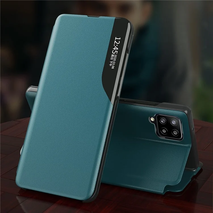 Phone Case Folio Flip PU Leather Stand Cover for Samsung Galaxy A22 4G (EU Version) - Blue