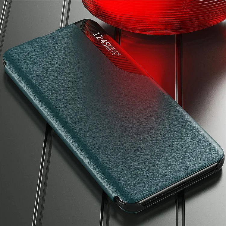 Phone Case Folio Flip PU Leather Stand Cover for Samsung Galaxy A22 4G (EU Version) - Blue