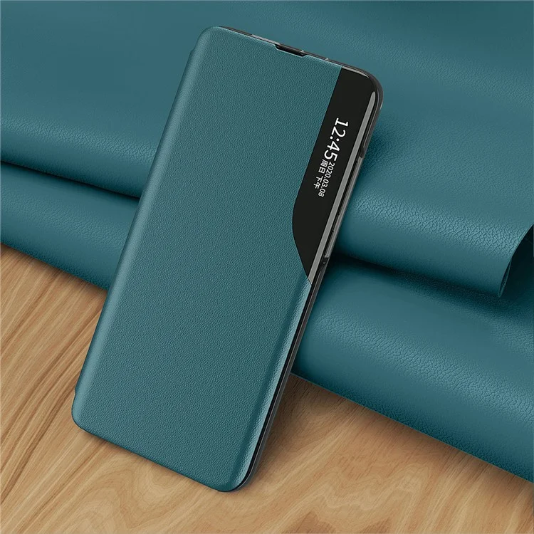 Phone Case Folio Flip PU Leather Stand Cover for Samsung Galaxy A22 4G (EU Version) - Blue