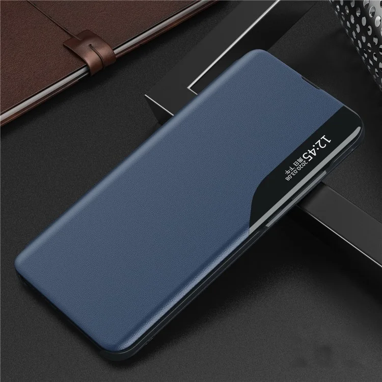 Phone Case Folio Flip PU Leather Stand Cover for Samsung Galaxy A22 4G (EU Version) - Blue
