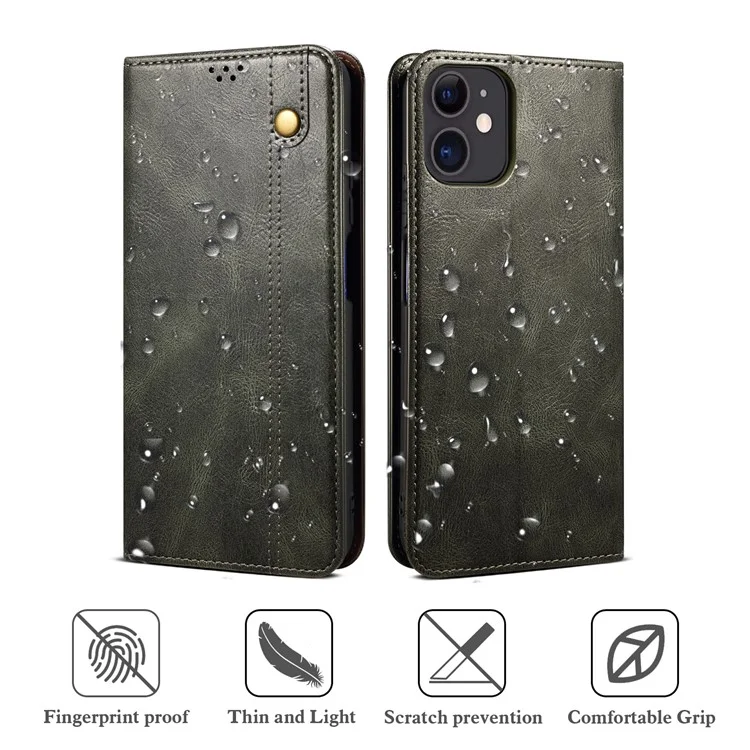 Freizeitstil Waxy Crazy Horse Textur Schutzhülle Hülle Für Samsung Galaxy M32 (globale Version) - Grün