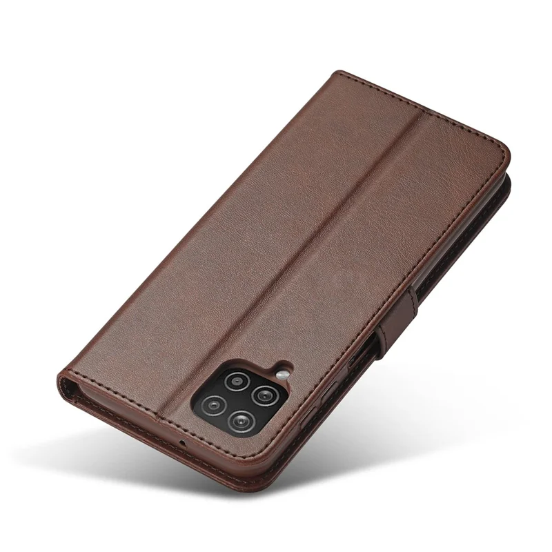 LC.IMEEKE Wallet Design Leather Phone Stand Case Protector for Samsung Galaxy A22 4G (EU Version) - Coffee