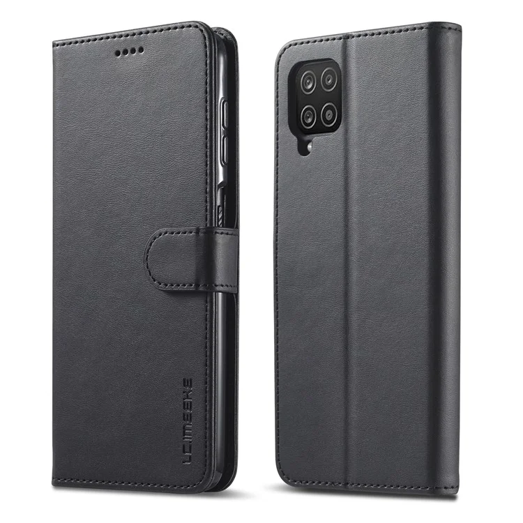 LC.IMEEKE Carteira Design Couro Case Protetor com Suporte para Samsung Galaxy A22 4G (Versão UE) - Preto