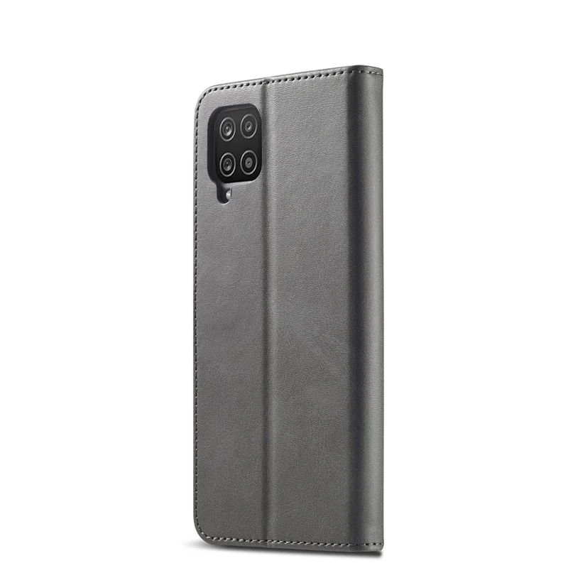 LC.IMEEKE Wallet Design Leather Phone Stand Case Protector for Samsung Galaxy A22 4G (EU Version) - Grey
