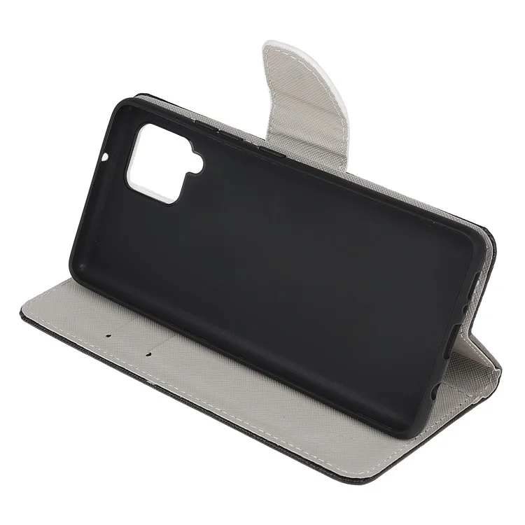 Cross Texture PU Petche Pattule Pattere Schetto Succhio Custodia Con Chiusura Magnetica Del Cavaliere Per Samsung Galaxy M32 (versione Globale) - Non Toccare il Mio Telefono