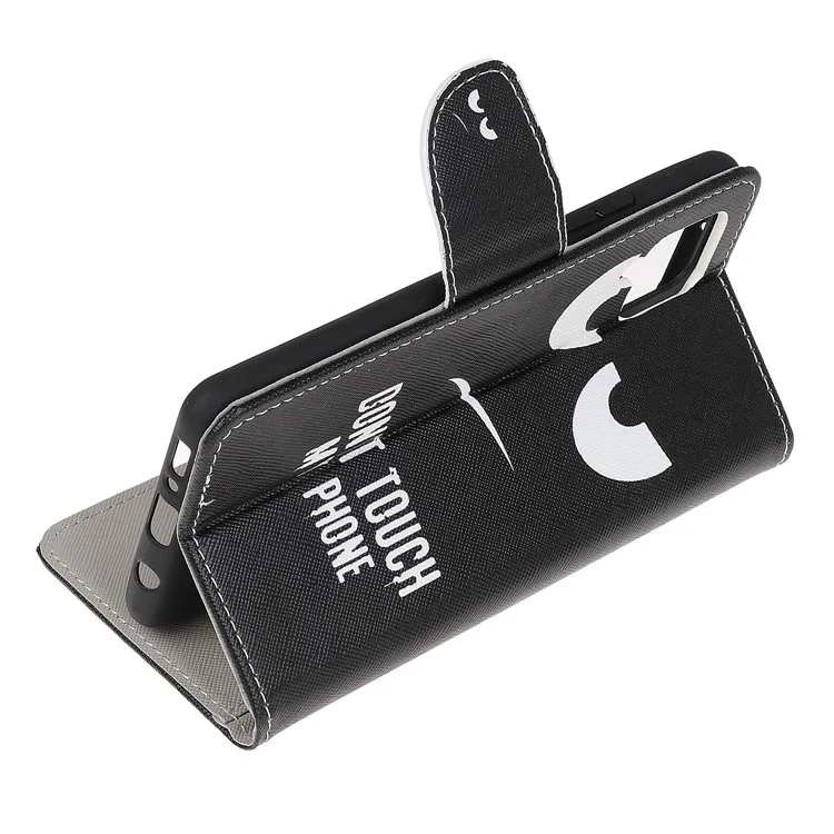 Cross Texture PU Petche Pattule Pattere Schetto Succhio Custodia Con Chiusura Magnetica Del Cavaliere Per Samsung Galaxy M32 (versione Globale) - Non Toccare il Mio Telefono