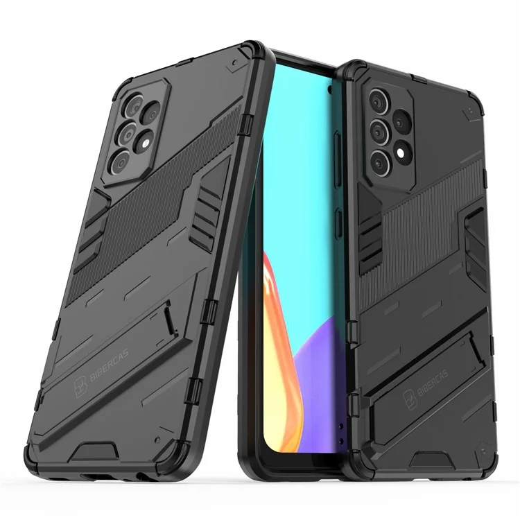 Armadura Militar Hard Militar PC + TPU Cobertura de Proteção Híbrida Para Samsung Galaxy A52 4G/5G / A52s 5G - Preto