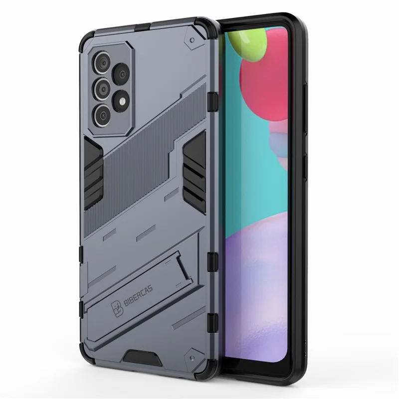 Armor Shockproof Military Hard PC + TPU Bumper Hybrid Protective Cover for Samsung Galaxy A52 4G / 5G / A52s 5G - Grey