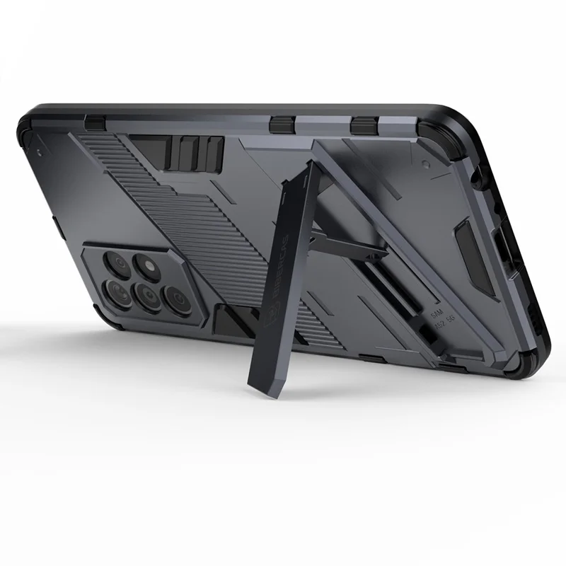 Armor Shockproof Military Hard PC + TPU Bumper Hybrid Protective Cover for Samsung Galaxy A52 4G / 5G / A52s 5G - Grey
