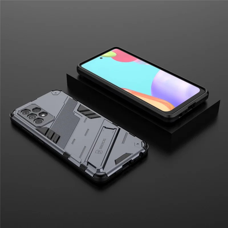Armor Shockproof Military Hard PC + TPU Bumper Hybrid Protective Cover for Samsung Galaxy A52 4G / 5G / A52s 5G - Grey