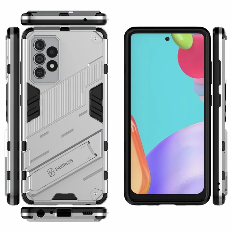 Funda protectora híbrida Armor Shockproof Military Hard PC + TPU para Samsung Galaxy A52 4G/5G / A52s 5G - Blanco