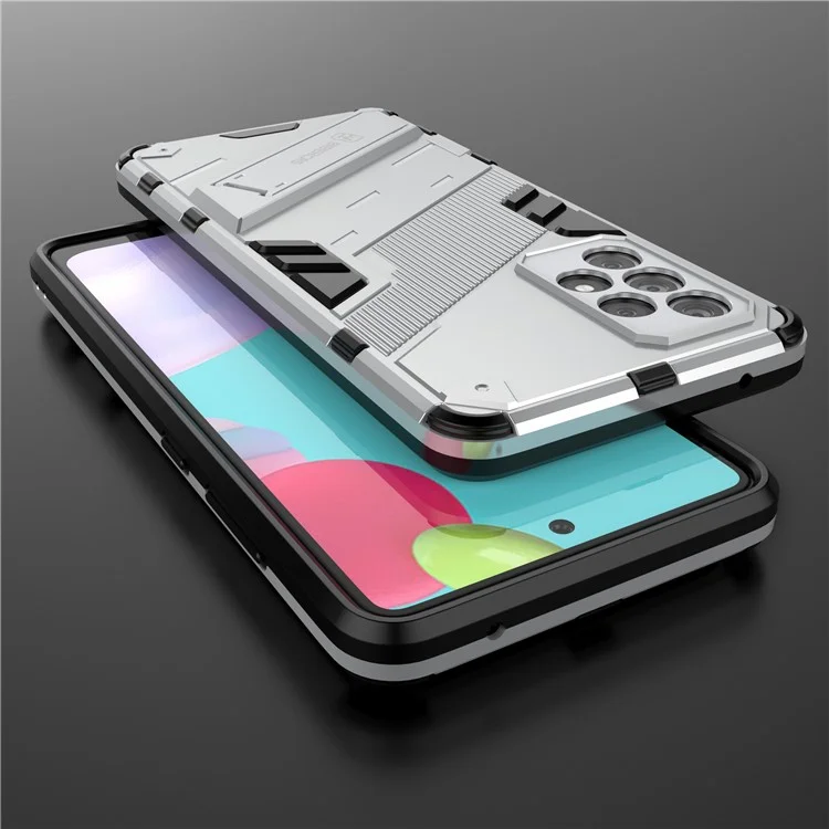 Funda protectora híbrida Armor Shockproof Military Hard PC + TPU para Samsung Galaxy A52 4G/5G / A52s 5G - Blanco