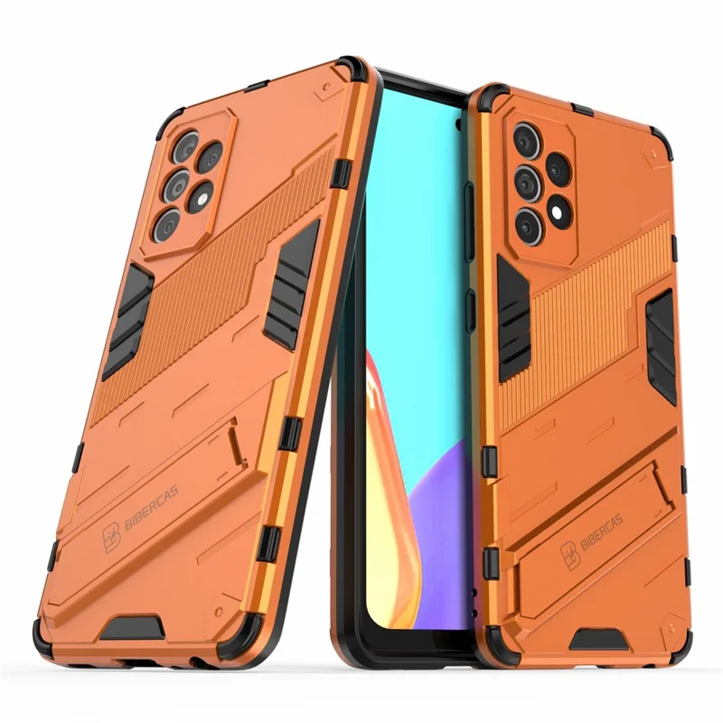 Armor Shockproof Military Hard PC + TPU Bumper Hybrid Protective Cover for Samsung Galaxy A52 4G/5G / A52s 5G - Orange