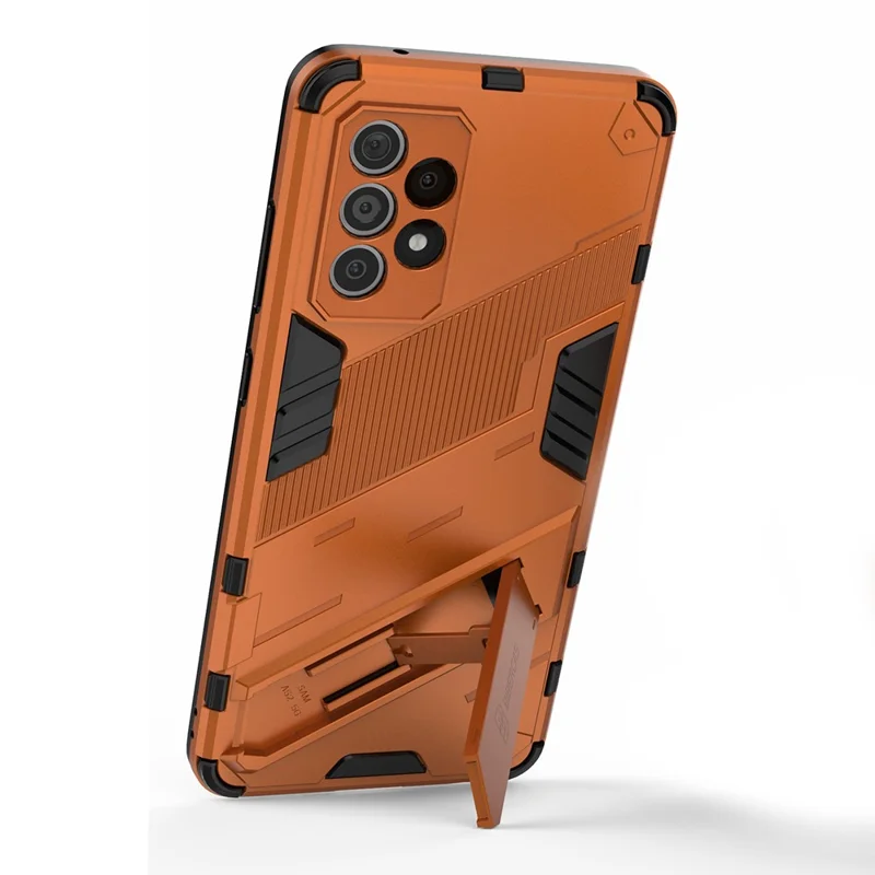Armor Shockproof Military Hard PC + TPU Bumper Hybrid Protective Cover for Samsung Galaxy A52 4G/5G / A52s 5G - Orange