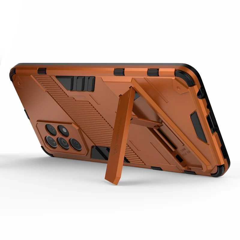 Armor Shockproof Military Hard PC + TPU Bumper Hybrid Protective Cover for Samsung Galaxy A52 4G/5G / A52s 5G - Orange