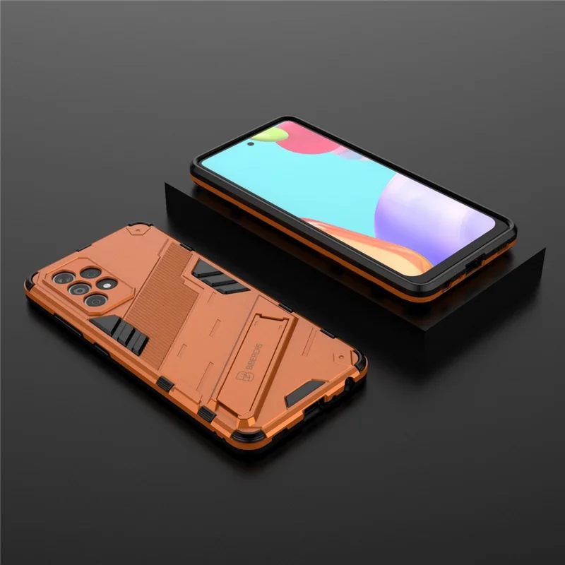 Armor Shockproof Military Hard PC + TPU Bumper Hybrid Protective Cover for Samsung Galaxy A52 4G/5G / A52s 5G - Orange