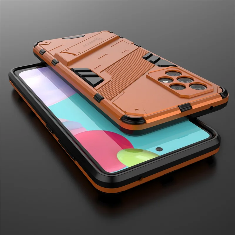 Armor Shockproof Military Hard PC + TPU Bumper Hybrid Protective Cover for Samsung Galaxy A52 4G/5G / A52s 5G - Orange