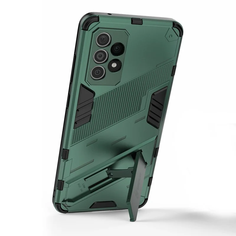 Armor Shockproof Military Hard PC + TPU Bumper Hybrid Protective Cover for Samsung Galaxy A52 4G/5G / A52s 5G - Green