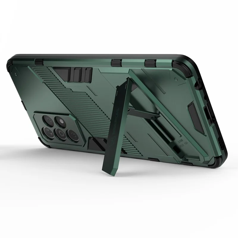 Armor Shockproof Military Hard PC + TPU Bumper Hybrid Protective Cover for Samsung Galaxy A52 4G/5G / A52s 5G - Green