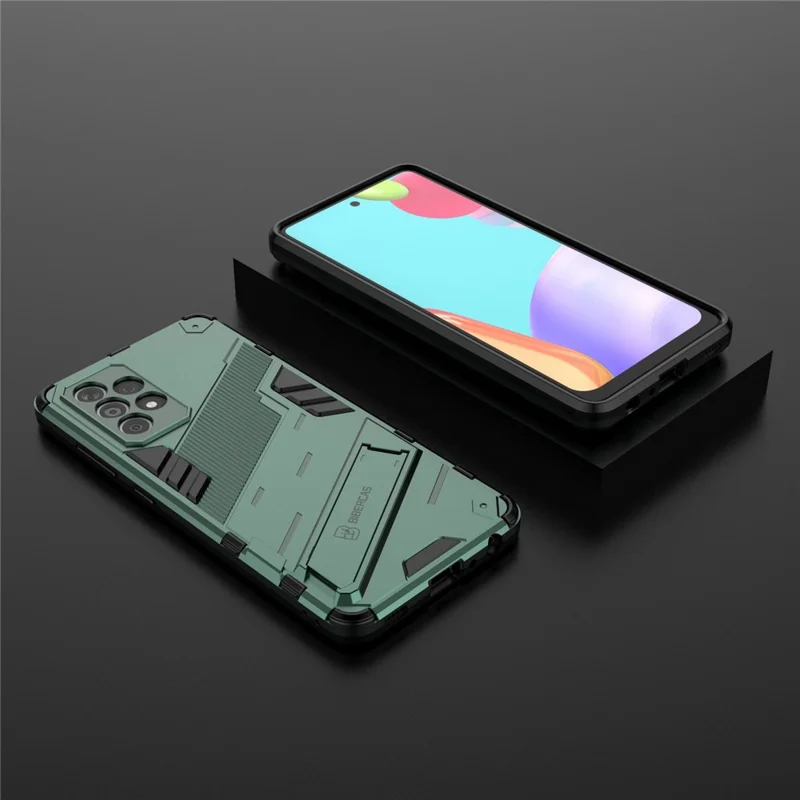 Armor Shockproof Military Hard PC + TPU Bumper Hybrid Protective Cover for Samsung Galaxy A52 4G/5G / A52s 5G - Green