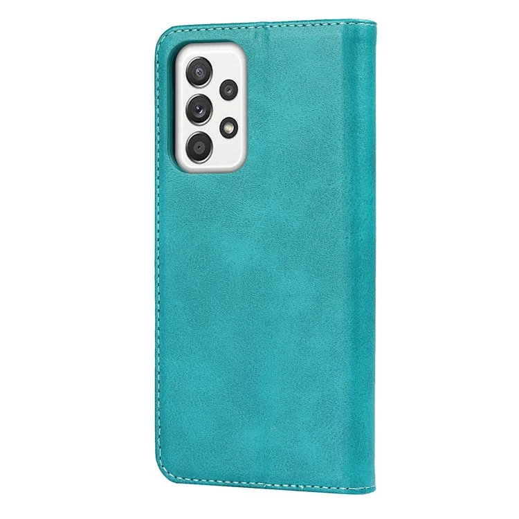 Caja de Cuero Del Imán de Diserdo Aumáto de Disero Automáto Para Samsung Galaxy A51 5G (version de la UE) - Bebe Azul