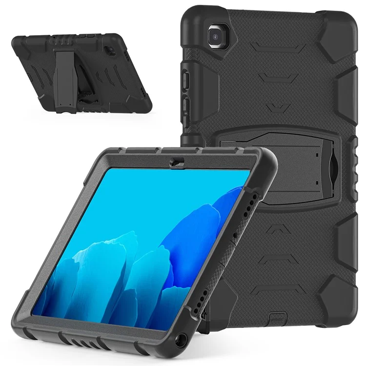 Tampa do Comprimido Híbrido PC + Silicone Com Kickstand Para Samsung Galaxy Tab A7 10.4 (2020) T500/T505/T507/T505N - Preto Preto