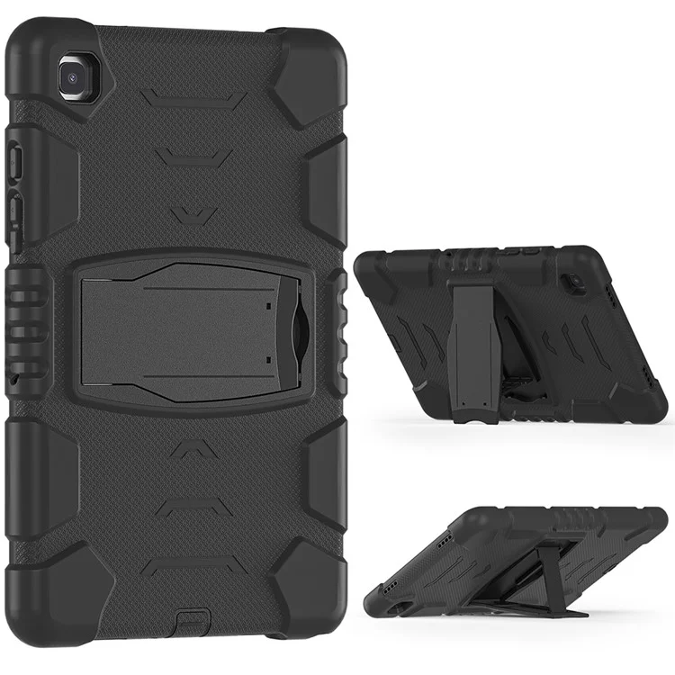 Capa Híbrida de PC + Silicone com Suporte para Samsung Galaxy Tab A7 10.4 (2020) / (2022) T500 / T505 / T507 / T505N - Preto / Preto