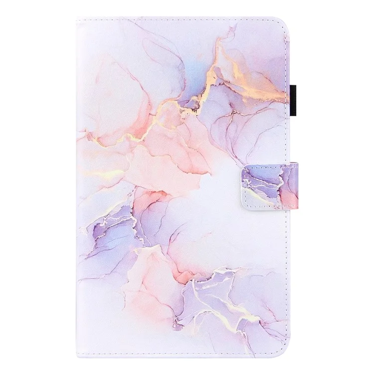 Silk Pattern Multiple Viewing Angles Shockproof Tablet Case Shell Stand Cover for Samsung Galaxy Tab A7 Lite 8.7-inch / SM-T220 (Wi-Fi) / SM-T225 - Milky Way Marble White