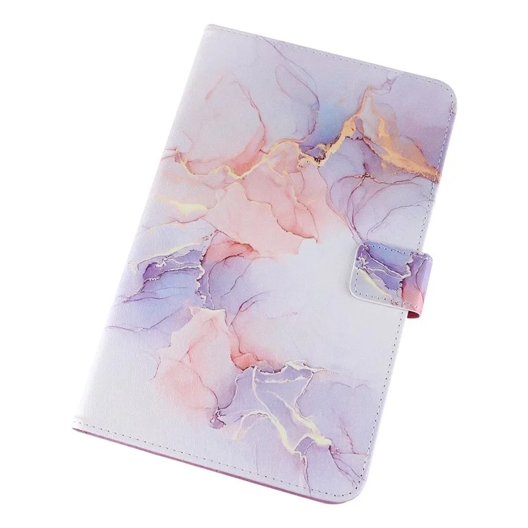 Silk Pattern Multiple Viewing Angles Shockproof Tablet Case Shell Stand Cover for Samsung Galaxy Tab A7 Lite 8.7-inch / SM-T220 (Wi-Fi) / SM-T225 - Milky Way Marble White