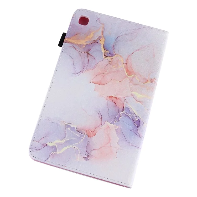 Silk Pattern Multiple Viewing Angles Shockproof Tablet Case Shell Stand Cover for Samsung Galaxy Tab A7 Lite 8.7-inch / SM-T220 (Wi-Fi) / SM-T225 - Milky Way Marble White