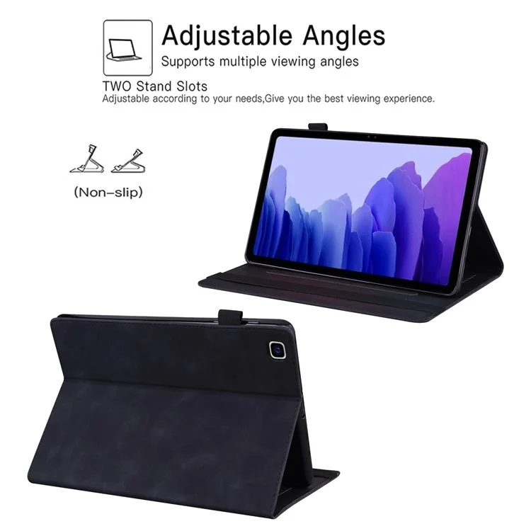 Portefeuille en cuir à poche avant, support pour tablette pour Samsung Galaxy Tab A7 10.4 (2020) / (2022) - Noir