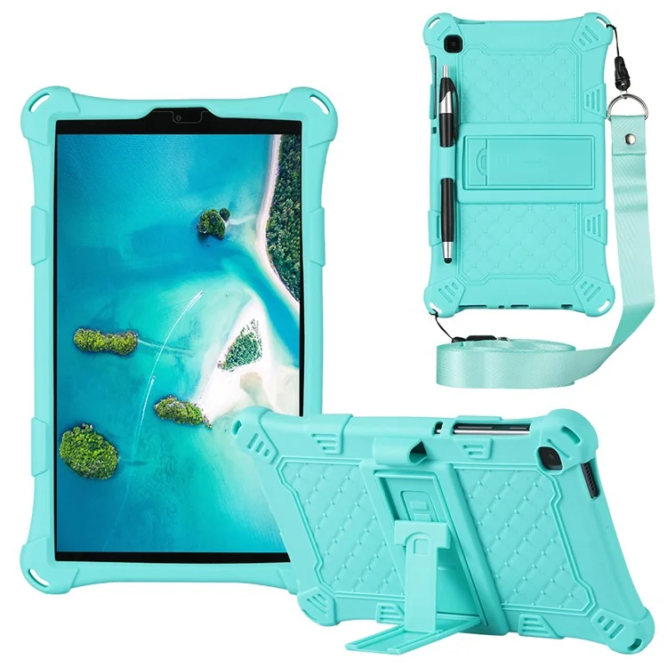Kicksting Design PC + Силиконовый Защитный Чехол Для Таблеток С Тарелкой Для Samsung Galaxy Tab A7 Lite 8,7-дюймовый - Зеленый