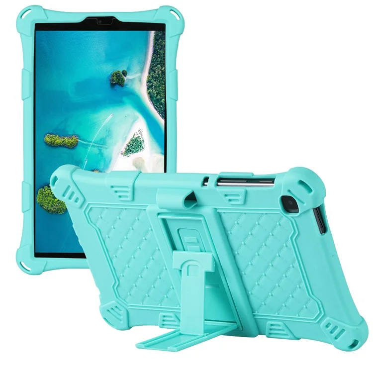 Kicksting Design PC + Силиконовый Защитный Чехол Для Таблеток С Тарелкой Для Samsung Galaxy Tab A7 Lite 8,7-дюймовый - Зеленый
