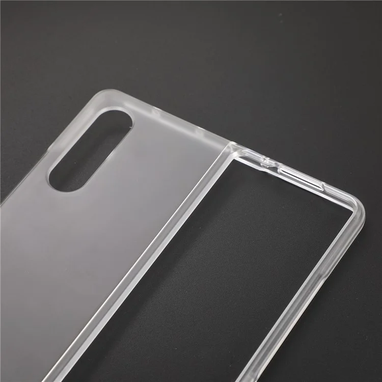 Funda de Protección de Teléfono de PC Dura Transparente Con Fácil Acceso a Todos Los Puertos Para Samsung Galaxy Z Fold3 5G