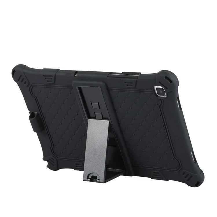 PC bien protegido + Funda de tablet híbrida de silicona con soporte para Samsung Galaxy Tab A7 10.4 (2022) / (2020) - Negro