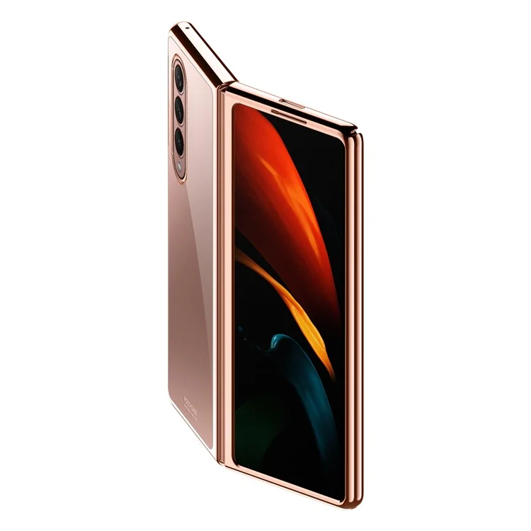 Estrutura Eletrolítica Projeto Dobrável PC Capa de Telefone para Samsung Galaxy Z Fold3 5G - Transparente