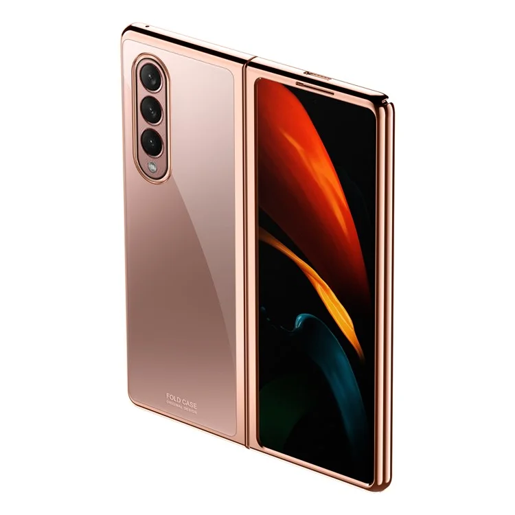 Estrutura Eletrolítica Projeto Dobrável PC Capa de Telefone para Samsung Galaxy Z Fold3 5G - Transparente