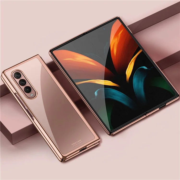 Estrutura Eletrolítica Projeto Dobrável PC Capa de Telefone para Samsung Galaxy Z Fold3 5G - Transparente