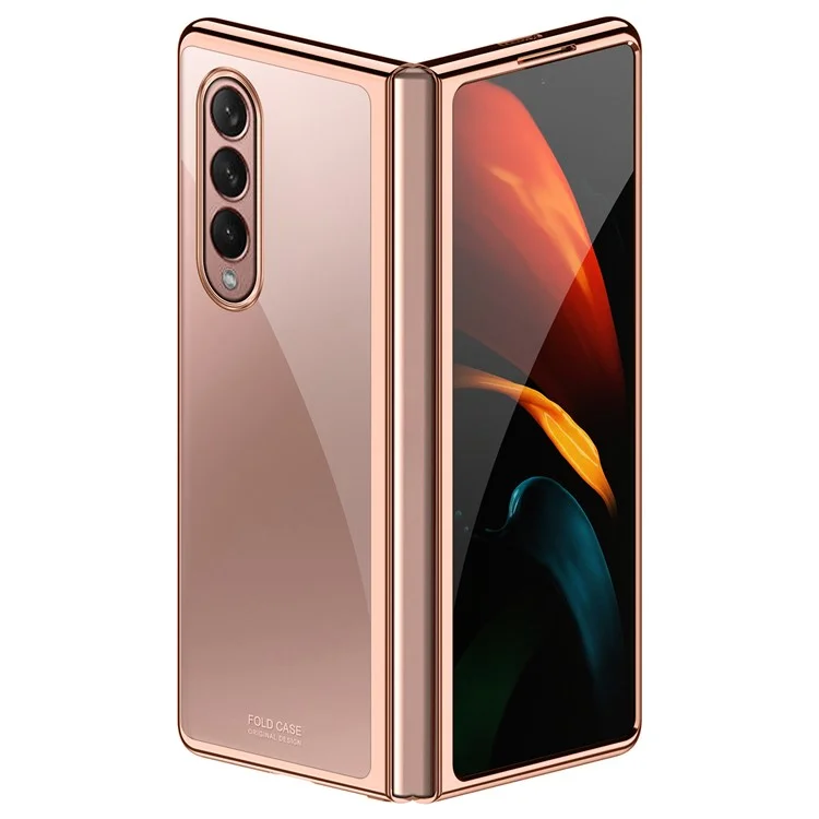 Estrutura Eletrolítica Projeto Dobrável PC Capa de Telefone para Samsung Galaxy Z Fold3 5G - Transparente