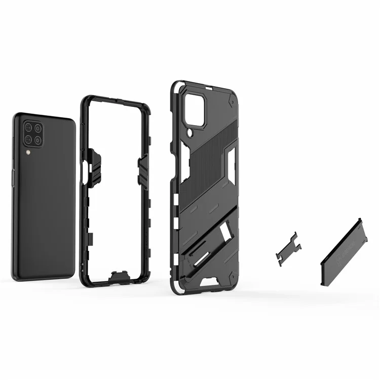Shock-resistenter PC + Tpu-combo-hülle Kickstand Design Protective Phone Hülle Für Samsung Galaxy M32 (globale Version) - Weiß