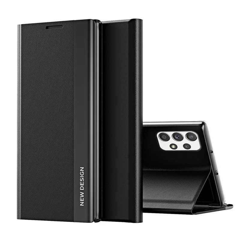 Stand Design Anti-Drop Leather Phone Case for Samsung Galaxy A52 4G / 5G / A52s 5G - Black