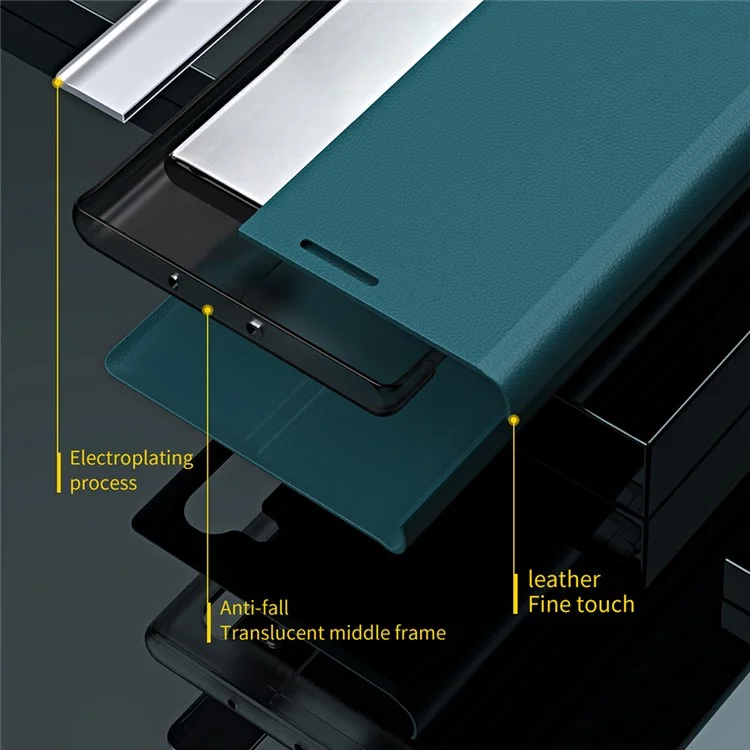 PU Leather Full Protection Stand Design Phone Shell Case for Samsung Galaxy A13 5G / A32 5G / M32 5G - Black