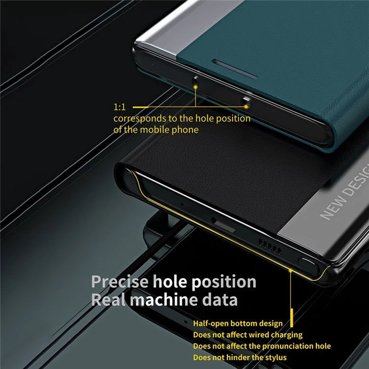 PU Leather Full Protection Stand Design Phone Shell Case for Samsung Galaxy A13 5G / A32 5G / M32 5G - Black