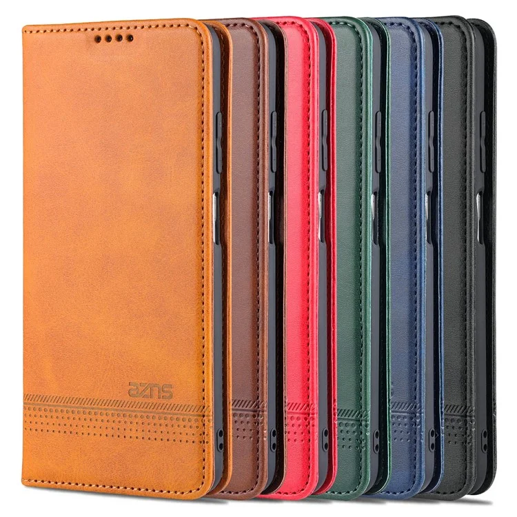 AZNS Shockproof Wallet Design PU Leather Folio Flip Phone Case Cover for Samsung Galaxy A03s (166.5 x 75.98 x 9.14mm) - Black