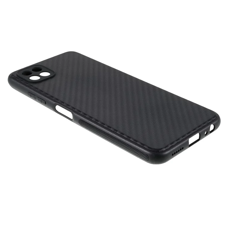 Carbon Fiber Texture TPU Back Case for Samsung Galaxy A22 5G (EU Version)